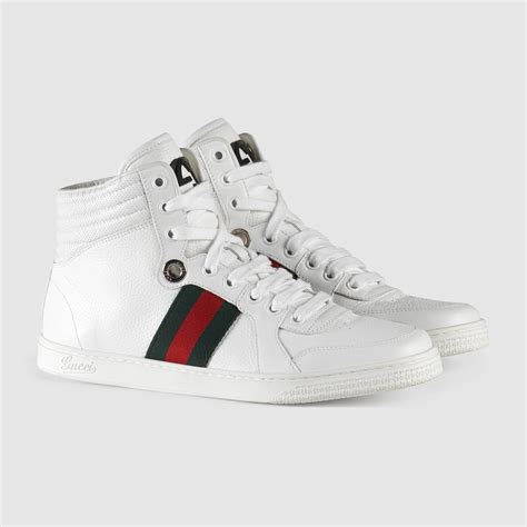 women white gucci shoes|white high top gucci sneakers.